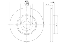 Brzdový kotouč HELLA 8DD 355 132-171