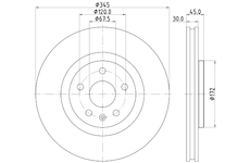 Brzdový kotouč HELLA 8DD 355 132-621