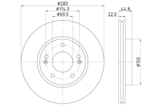 Brzdový kotouč HELLA 8DD 355 132-641