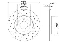 Brzdový kotouč HELLA 8DD 355 134-891