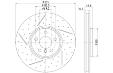 Brzdový kotouč HELLA 8DD 355 133-091