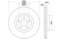 Brzdový kotouč HELLA 8DD 355 133-101