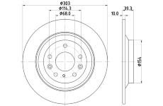 Brzdový kotouč HELLA 8DD 355 133-481