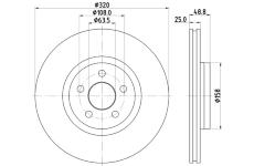 Brzdový kotúč HELLA 8DD 355 133-561