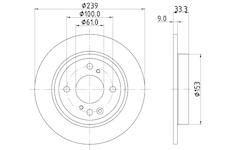 Brzdový kotúč HELLA 8DD 355 134-681