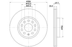 Brzdový kotouč HELLA 8DD 355 134-611