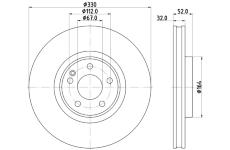 Brzdový kotouč HELLA 8DD 355 134-621