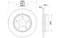 Brzdový kotouč HELLA 8DD 355 135-081