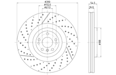 Brzdový kotouč HELLA 8DD 355 134-711