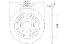 Brzdový kotouč HELLA 8DD 355 134-731