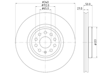 Brzdový kotouč HELLA 8DD 355 134-751