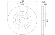 Brzdový kotouč HELLA 8DD 355 134-771