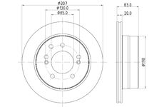 Brzdový kotouč HELLA 8DD 355 134-921