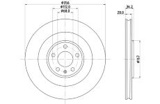 Brzdový kotouč HELLA 8DD 355 134-851