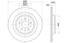 Brzdový kotouč HELLA 8DD 355 134-951