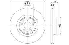 Brzdový kotouč HELLA 8DD 355 135-151