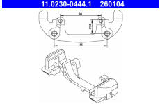 Drzak, brzdovy trmen ATE 11.0230-0444.1