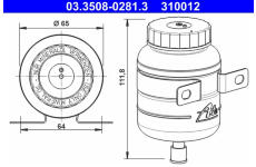 Vyrovnávací nádoba, brzdová kapalina ATE 03.3508-0281.3