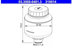 Vyrovnávací nádoba, brzdová kapalina ATE 03.3508-0401.3