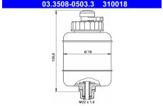 Vyrovnávací nádoba, brzdová kapalina ATE 03.3508-0503.3