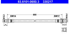 Brzdová hadice ATE 83.6101-0650.3