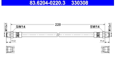 Brzdová hadice ATE 83.6204-0220.3
