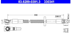 Brzdová hadice ATE 83.6289-0391.3