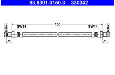 Brzdová hadice ATE 83.6301-0150.3