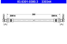Brzdová hadice ATE 83.6301-0380.3