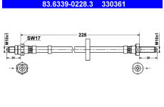 Brzdová hadice ATE 83.6339-0228.3