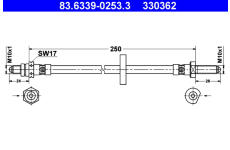 Brzdová hadice ATE 83.6339-0253.3