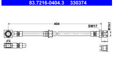 Brzdová hadice ATE 83.7216-0404.3