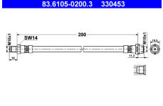 Brzdová hadica ATE 83.6105-0200.3