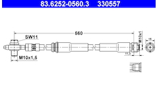 Brzdová hadice ATE 83.6252-0560.3