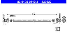 Brzdová hadice ATE 83.6105-0510.3