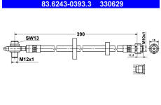 Brzdová hadice ATE 83.6243-0393.3