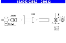 Brzdová hadice ATE 83.6243-0385.3