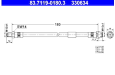Brzdová hadice ATE 83.7119-0180.3