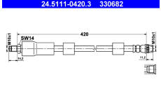 Brzdová hadice ATE 24.5111-0420.3