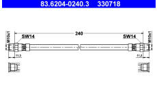 Brzdová hadice ATE 83.6204-0240.3
