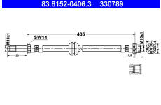 Brzdová hadice ATE 83.6152-0406.3