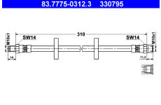 Brzdová hadice ATE 83.7775-0312.3