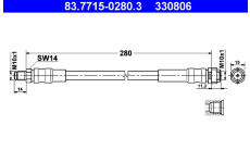 Brzdová hadice ATE 83.7715-0280.3