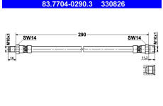 Brzdová hadice ATE 83.7704-0290.3