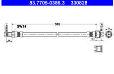 Brzdová hadice ATE 83.7705-0386.3