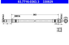 Brzdová hadice ATE 83.7716-0363.3