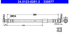Brzdová hadice ATE 24.5123-0281.3