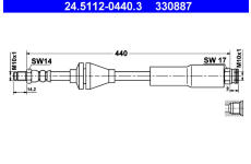 Brzdová hadice ATE 24.5112-0440.3