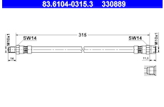Brzdová hadice ATE 83.6104-0315.3