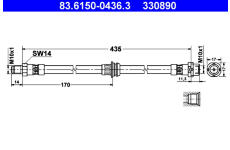 Brzdová hadice ATE 83.6150-0436.3